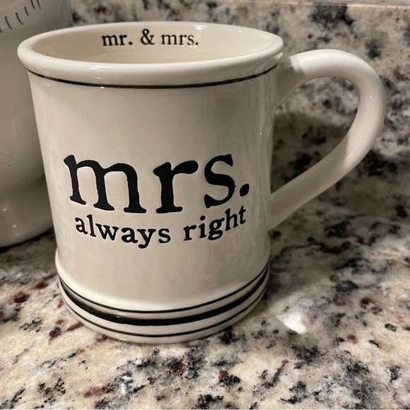 MUD PIE Mr. & Mrs. Coffee Mug Set - Picture 5 of 15